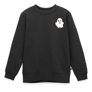 Gespenstische Ente "Butter" - Kinder Premium Organic Sweatshirt - Schwarz - Vorne - AI Model Kid Female (0cm)