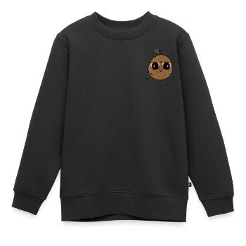 Q-TE - Kinder Premium Organic Sweatshirt - Schwarz - Vorne - AI Model Kid Female (0cm)