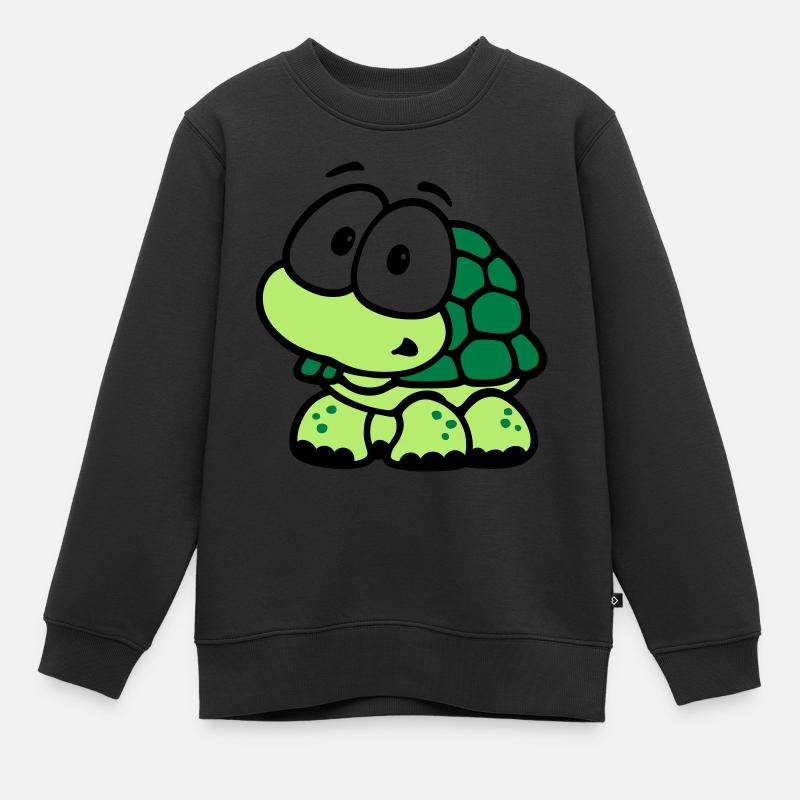 Tortue - Sweat Premium enfant bio - noir