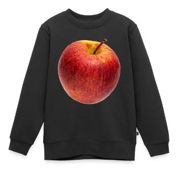 Apple - Kids Premium Organic Sweatshirt - black - Front - AI Model Kid Female (0cm)
