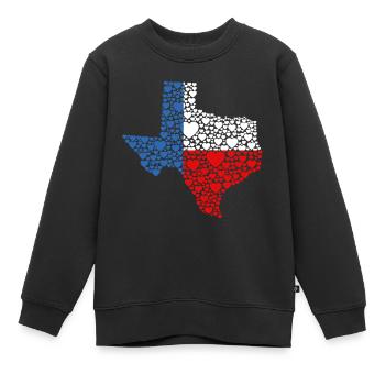 Texas Heart - Sweat Premium enfant bio - noir - Devant - AI Model Kid Female (0cm)