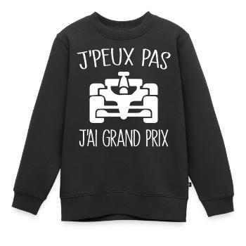 Ich kann nicht, ich habe grand prix - Kinder Premium Organic Sweatshirt - Schwarz - Vorne - AI Model Kid Female (0cm)