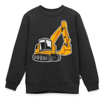 Pelles à godets Excavatrices Pelles - Sweat Premium enfant bio - noir - Devant - AI Model Kid Female (0cm)