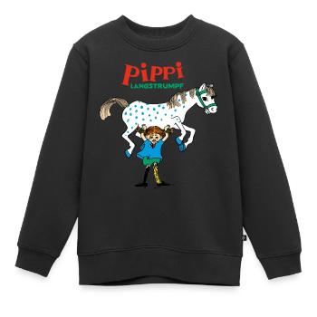 Fifi Brindacier Fifi Et Petit Oncle - Sweat Premium enfant bio - noir - Devant - AI Model Kid Female (0cm)