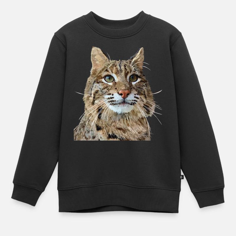 Luchs - Kinder Premium Organic Sweatshirt - Schwarz