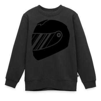 Rennfahrer helm racing - Kinder Premium Organic Sweatshirt - Schwarz - Vorne - AI Model Kid Female (0cm)
