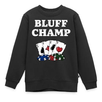 Bluff Champ Card Games Poker Card Player Poker - Sweat Premium enfant bio - noir - Devant - AI Model Kid Female (0cm)