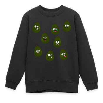 Fruit du beurre - Sweat Premium enfant bio - noir - Devant - AI Model Kid Female (0cm)