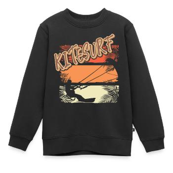 Kitesurfen Kitesurf Kitesurfer Kiteboard - Kinder Premium Organic Sweatshirt - Schwarz - Vorne - AI Model Kid Female (0cm)