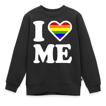 I love me - Kinder Premium Organic Sweatshirt - Schwarz - Vorne - AI Model Kid Female (0cm)