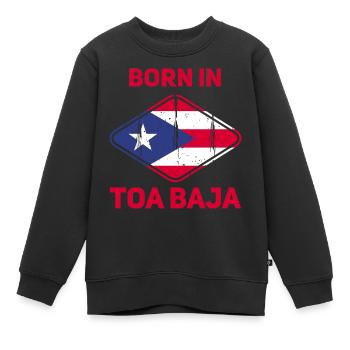 Porto Rico - Sweat Premium enfant bio - noir - Devant - AI Model Kid Female (0cm)