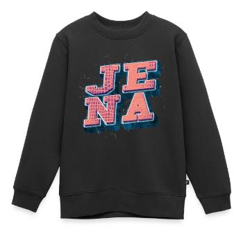 Jena Allemagne City Font Vintage Rétro - Sweat Premium enfant bio - noir - Devant - AI Model Kid Female (0cm)