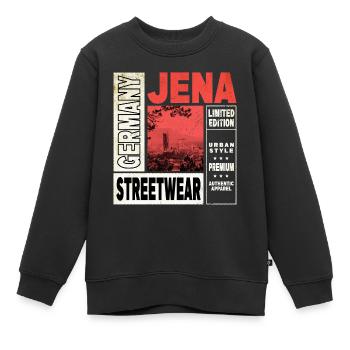 Jena Allemagne City Skyline Accueil Amour - Sweat Premium enfant bio - noir - Devant - AI Model Kid Female (0cm)
