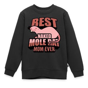 Chiot de sable - Sweat Premium enfant bio - noir - Devant - AI Model Kid Female (0cm)
