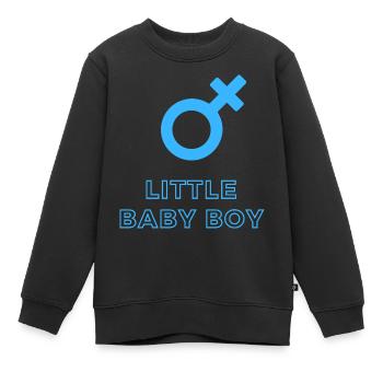 Annonce de bébé - Garçon - Grossesse - Sweat Premium enfant bio - noir - Devant - AI Model Kid Female (0cm)