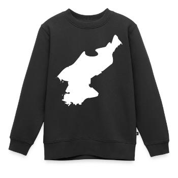 Nordkorea Landkarte Flagge - Kinder Premium Organic Sweatshirt - Schwarz - Vorne - AI Model Kid Female (0cm)