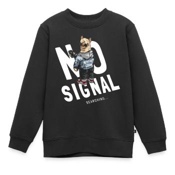 Lama Adventure Kein WLAN Signal - Kinder Premium Organic Sweatshirt - Schwarz - Vorne - AI Model Kid Female (0cm)