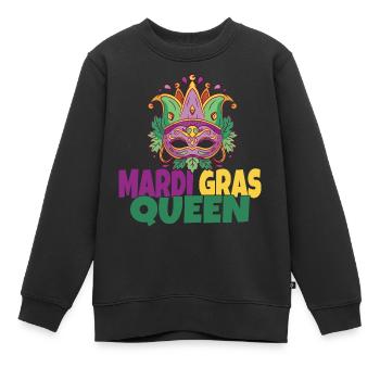 Reine du Mardi Gras - Sweat Premium enfant bio - noir - Devant - AI Model Kid Female (0cm)
