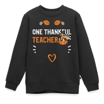 One Thankful Teacher - Kinder Premium Organic Sweatshirt - Schwarz - Vorne - AI Model Kid Female (0cm)