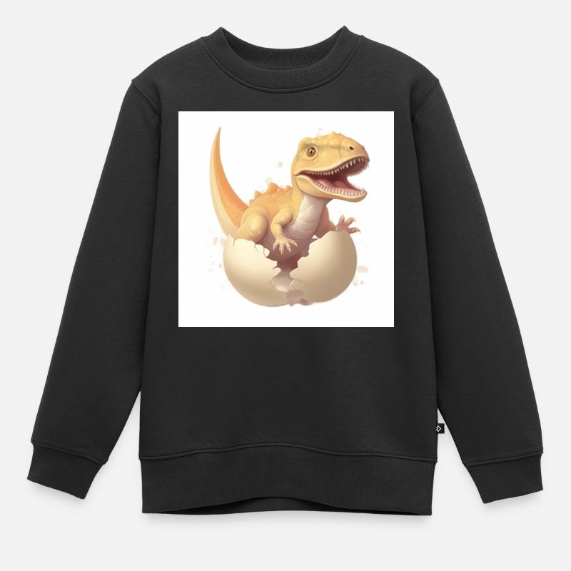 Naissance de Dino - Sweat Premium enfant bio - noir