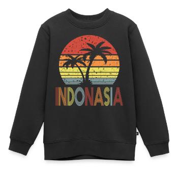 Indonesia - Kinder Premium Organic Sweatshirt - Schwarz - Vorne - AI Model Kid Female (0cm)