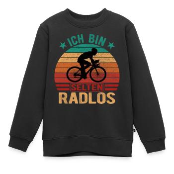 Selten Radlos Fahrrad Radsport Fahrradfahrer Bike - Kinder Premium Organic Sweatshirt - Schwarz - Vorne - AI Model Kid Female (0cm)