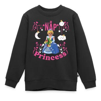 Playmobil Nap Princess Sieste - Sweat Premium enfant bio - noir - Devant - AI Model Kid Female (0cm)