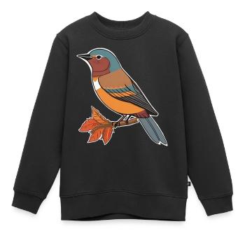 Oiseau fantastique - Sweat Premium enfant bio - noir - Devant - AI Model Kid Female (0cm)