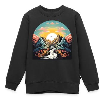 Andere Welten im Großen Universum und einer Sonne - Kinder Premium Organic Sweatshirt - Schwarz - Vorne - AI Model Kid Female (0cm)