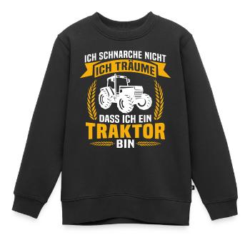 Ich Ein Traktor Bin - Kinder Premium Organic Sweatshirt - Schwarz - Vorne - AI Model Kid Female (0cm)