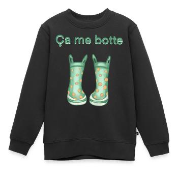 ça me botte ! - Sweat Premium enfant bio - noir - Devant - AI Model Kid Female (0cm)