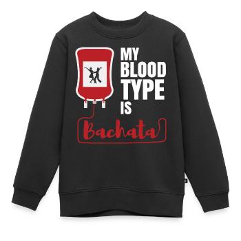 Bachata cadeau danse latine danseuse - Sweat Premium enfant bio - noir - Devant - AI Model Kid Female (0cm)