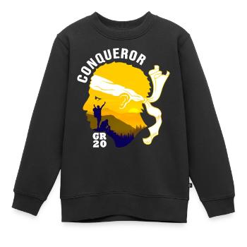 Eroberer GR20 Korsika Wandern - Kinder Premium Organic Sweatshirt - Schwarz - Vorne - AI Model Kid Female (0cm)