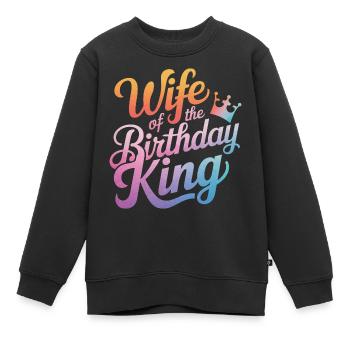 Frau Ehefrau Partnerin Familie Verheiratet - Kinder Premium Organic Sweatshirt - Schwarz - Vorne - AI Model Kid Female (0cm)