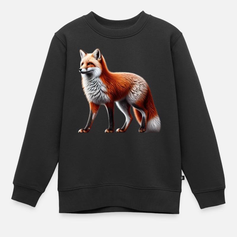 Fuchs - Kinder Premium Organic Sweatshirt - Schwarz