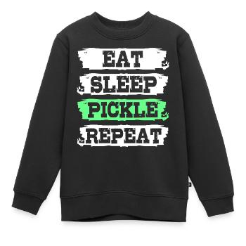 Cornichon Concombre Concombre - Sweat Premium enfant bio - noir - Devant - AI Model Kid Female (0cm)