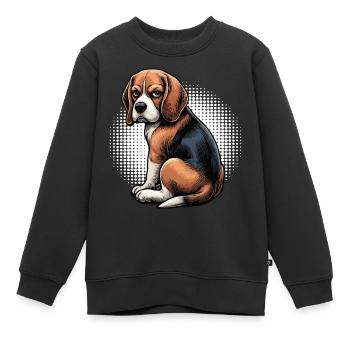 Beagle Beagle owner Beagle owner beagle dog - Kids Premium Organic Sweatshirt - black - Front - AI Model Kid Female (0cm)