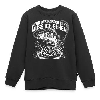 Petri Heil Barsch - Kinder Premium Organic Sweatshirt - Schwarz - Vorne - AI Model Kid Female (0cm)