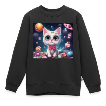 Katze Katze Katze - Kinder Premium Organic Sweatshirt - Schwarz - Vorne - AI Model Kid Female (0cm)