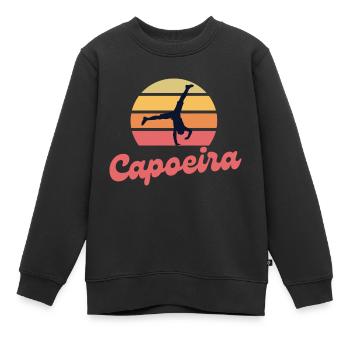 Capoeira Sunset - Kinder Premium Organic Sweatshirt - Schwarz - Vorne - AI Model Kid Female (0cm)