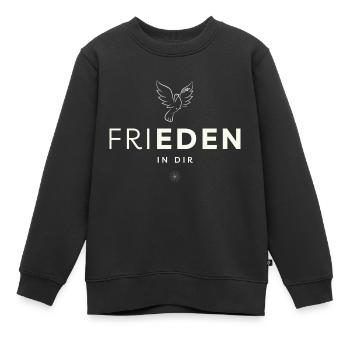Frieden in dir - Kinder Premium Organic Sweatshirt - Schwarz - Vorne - AI Model Kid Female (0cm)