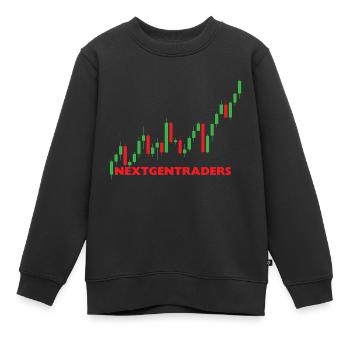 NextGenTraders - Kinder Premium Organic Sweatshirt - Schwarz - Vorne - AI Model Kid Female (0cm)