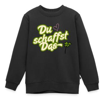 Du schaffst das - Kinder Premium Organic Sweatshirt - Schwarz - Vorne - AI Model Kid Female (0cm)