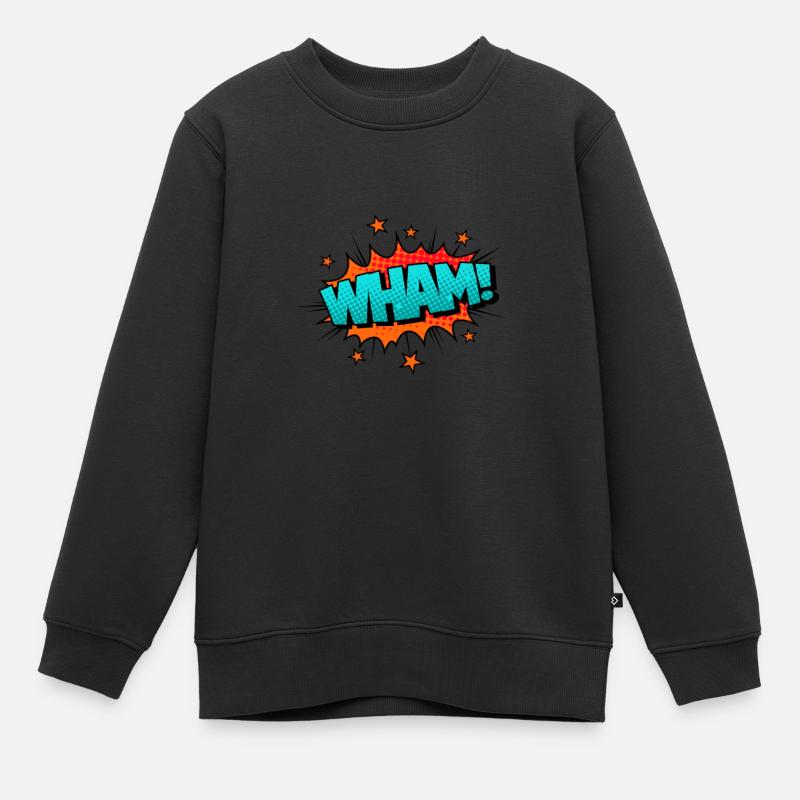 WHAM - Sweat Premium enfant bio - noir
