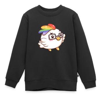 arc en ciel - Sweat Premium enfant bio - noir - Devant - AI Model Kid Female (0cm)