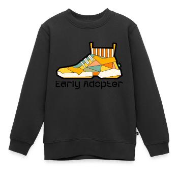 Chaussure 8 - Sweat Premium enfant bio - noir - Devant - AI Model Kid Female (0cm)