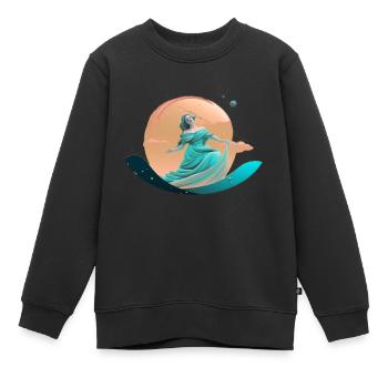 Göttin Venus - Kinder Premium Organic Sweatshirt - Schwarz - Vorne - AI Model Kid Female (0cm)