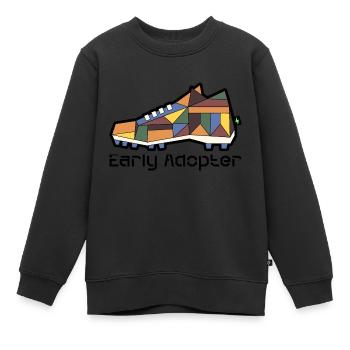 Chaussure 9 - Sweat Premium enfant bio - noir - Devant - AI Model Kid Female (0cm)