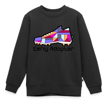 Chaussure 1 - Sweat Premium enfant bio - noir - Devant - AI Model Kid Female (0cm)