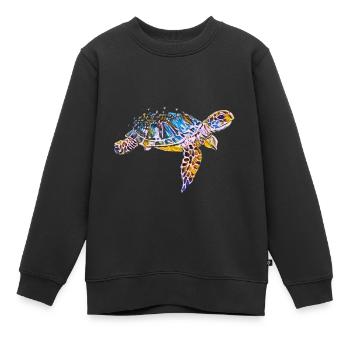 Tortue - Sweat Premium enfant bio - noir - Devant - AI Model Kid Female (0cm)